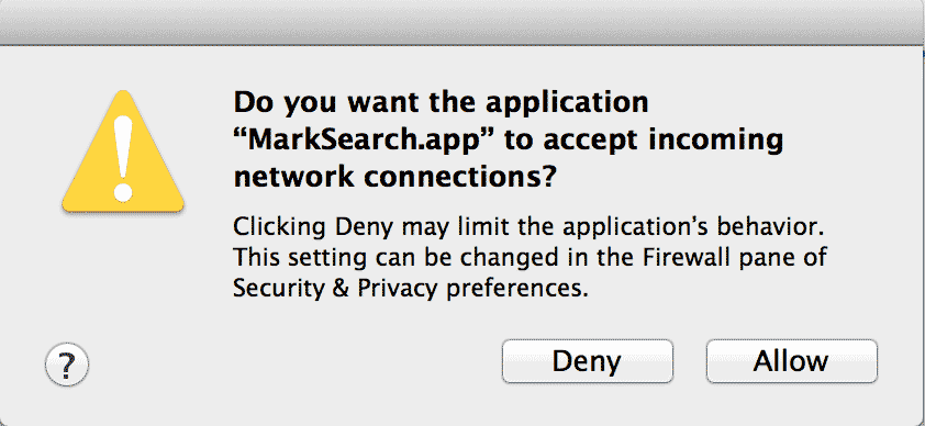 Screenshot Of MacOS Firewall Prompt
